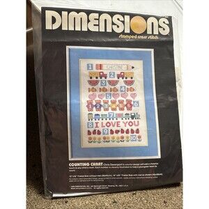 Dimensions stamped cross stitch nursery numbers 1-10 personalized #3081